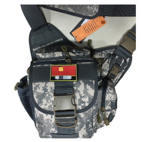 Large waterproof Outdoor Saddle Bag for SLR cameras and photography gear in camouflage pattern