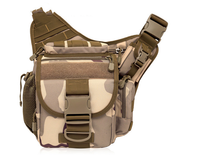 Waterproof outdoor saddle bag for SLR cameras with digital jungle pattern