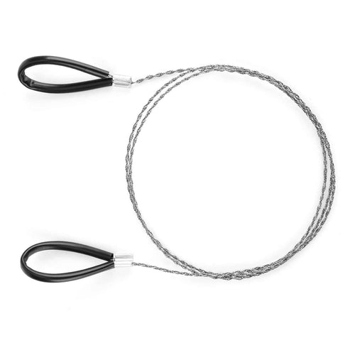 Emergency wire saw stainless steel with ring handles for outdoor survival and camping