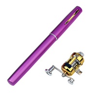 Compact aluminum pocket fishing rod in pen-style design for portable outdoor use