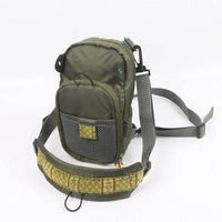 Multi-pocket crossbody bag for fishing gear with multiple compartments and trendy colors