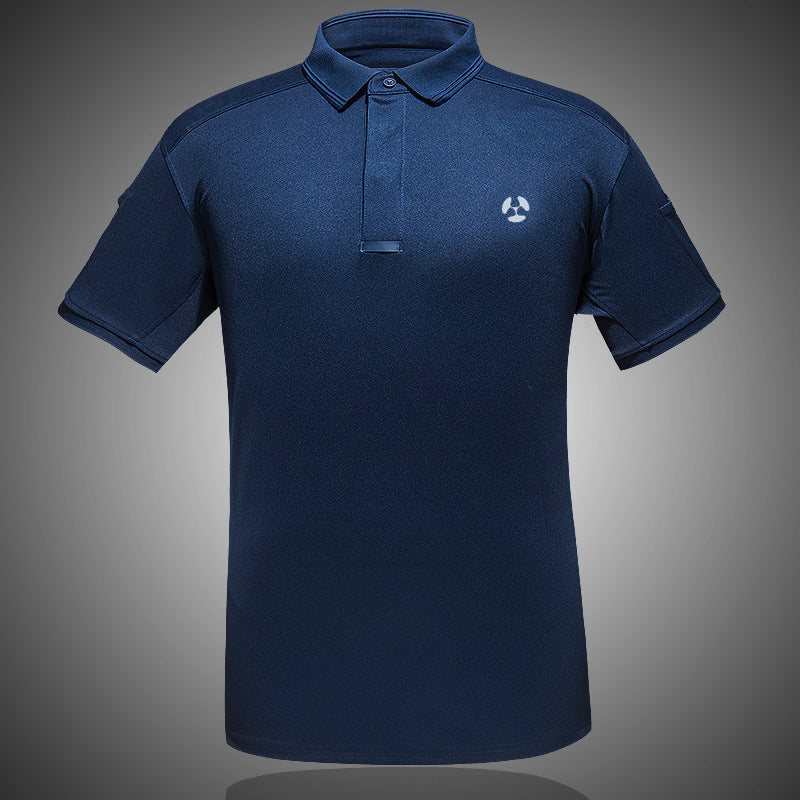 Men's quick-dry tactical polo shirt for outdoor activities in multiple colors