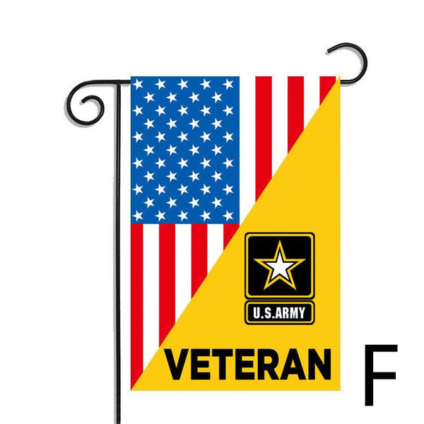 Polyester American Veteran garden flag with patriotic design