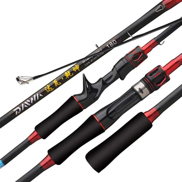 High-quality carbon fiber spinning fishing rod for bass fishing in vibrant colors