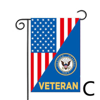 Polyester American Veteran garden flag with patriotic design