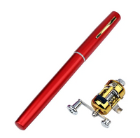 Compact aluminum pocket fishing rod pen-style for portable fishing trips
