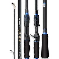 High-quality carbon fiber spinning fishing rod for bass fishing in vibrant colors