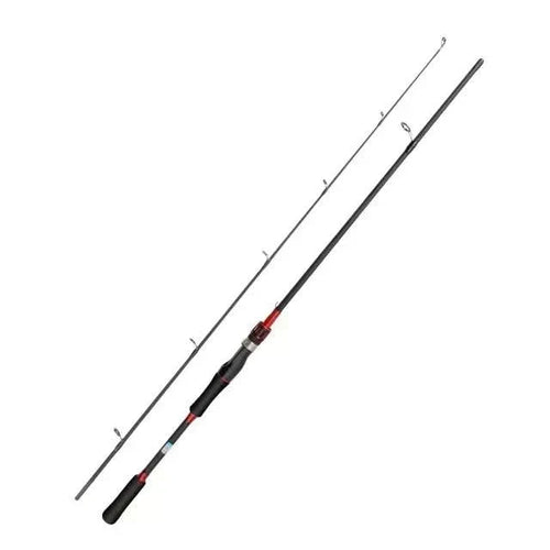 High-quality carbon fiber spinning fishing rod for bass fishing with vibrant colors and lightweight design