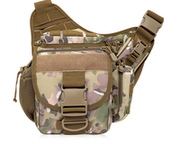 Large waterproof outdoor saddle bag for SLR cameras with jungle digital pattern