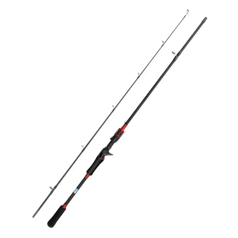High-quality carbon fiber spinning fishing rod for bass fishing in vibrant colors