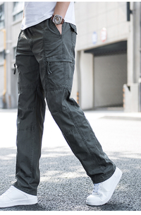 Relaxed Casual Cargo Pants with multiple pockets in various colors and sizes