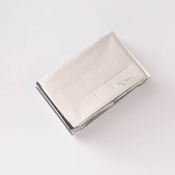Double-sided silver and gold emergency blanket for outdoor survival and thermal insulation