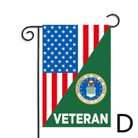Polyester American Veteran garden flag with patriotic design