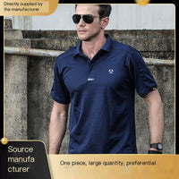 Men's quick-dry tactical polo shirt for outdoor activities in multiple colors