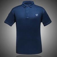 Men's quick-dry tactical polo shirt in green designed for outdoor activities and moisture-wicking comfort
