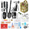 Portable Molle System Survival Kits - 404 Pcs Emergency Survival Kit Survival Gear and Supplies (Green)