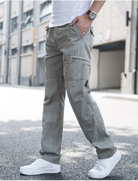 Relaxed Casual Cargo Pants with multiple pockets in various colors and sizes
