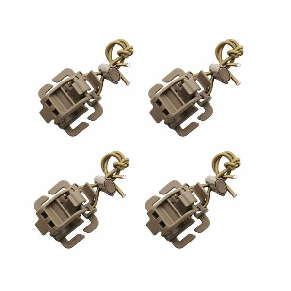 Set of four Tactical Gear Molle Clips for secure attachment on backpacks and tactical vests