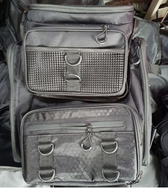 Waterproof fishing gear storage backpack made of durable Oxford cloth in camouflage design